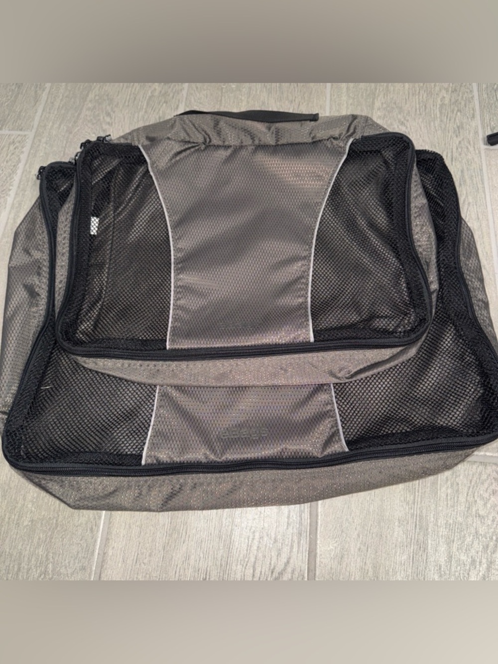 eBags Classic Packing Cube Set Of 5 Breathable Travel Gray/Black Size M/L